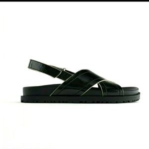 Zara Cross Strap Flat Sandals